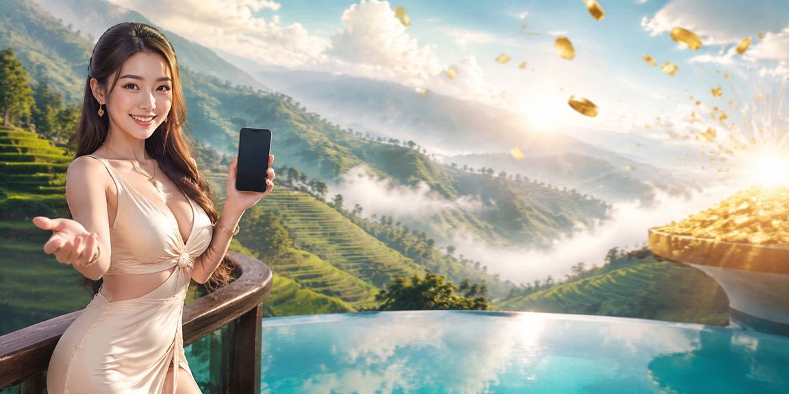 Người dùng chơi casino trên điện thoại tại vùng núi Sapa với phong cảnh thiên nhiên